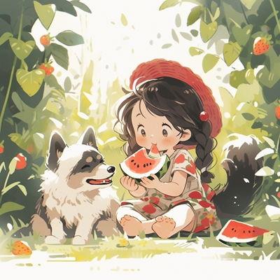 动漫吃瓜女孩头像,揭秘二次元世界的趣味瞬间