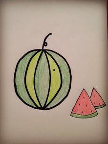 简单画吃瓜的人,品味人间烟火